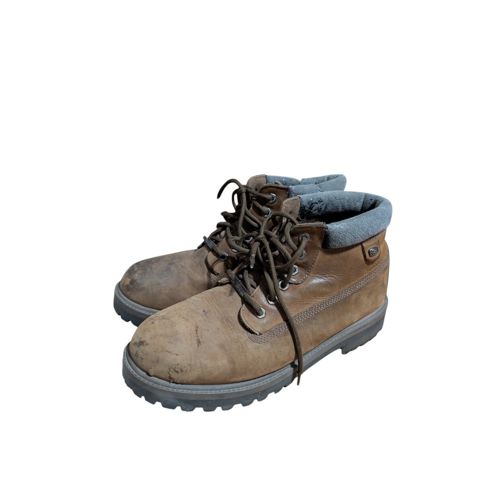 Skechers Combat Boots Mens 12 Brown Sergeant Verdict Waterproof Lace Up Leather